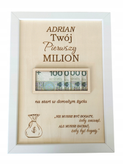 ZARÁMŇUJTE SI PRVÝ MILIÓN PEŇAZÍ DARČEK K 18. NARODENINÁM